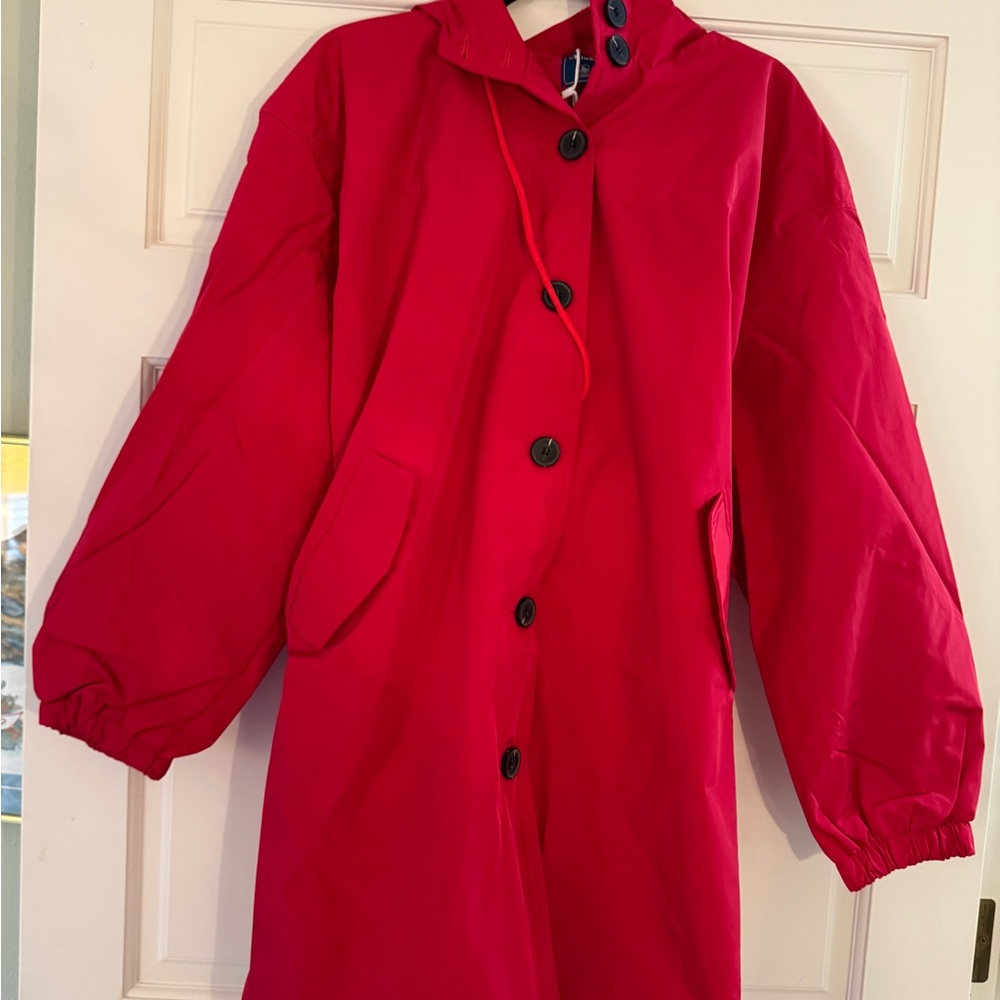 Women's Red Hooded Coat